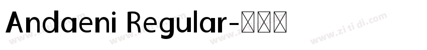 Andaeni Regular字体转换